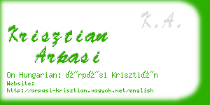 krisztian arpasi business card